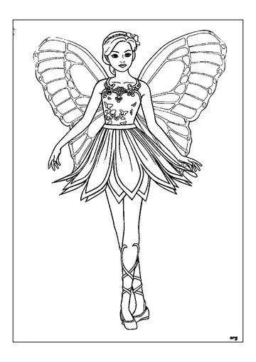 Mariposa (the fairy) coloring page