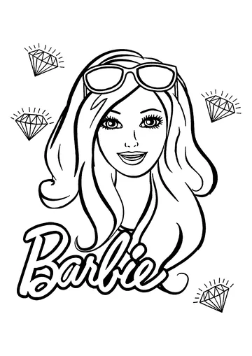 face with diamonds around it coloring page