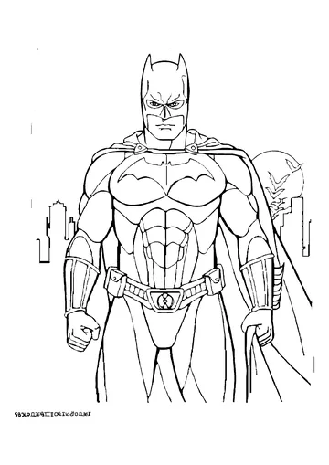 Batman drawing to color coloring page