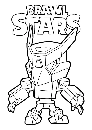 Robot from Brawl Stars coloring page
