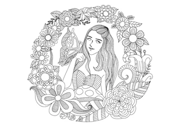Butterflies drawing to color, easy for children coloring page