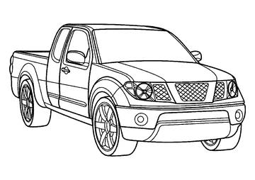 Pick-up car coloring page