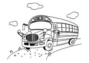 Bus coloring page