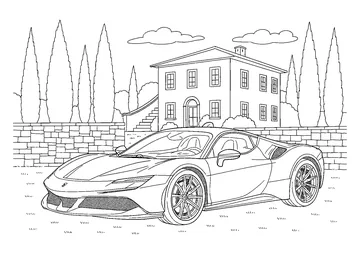 Ferrari SF90 Stradale coloring page