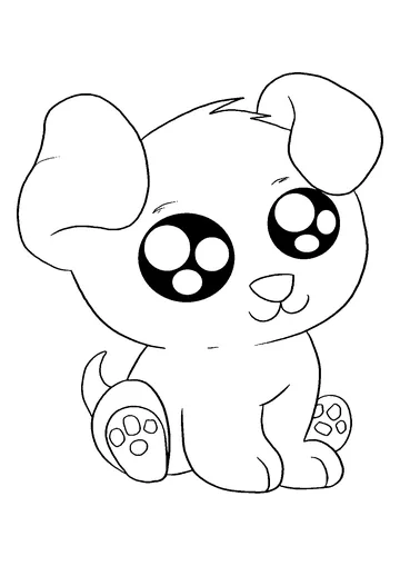 This little dog is making eyes at you! coloring page