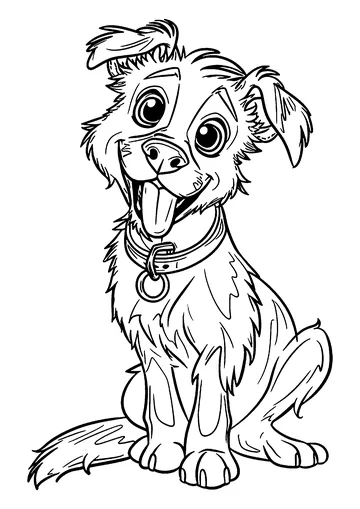 Faithful dog coloring page