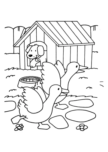 Incredible Farmhouse Coloring, simple, coloring page