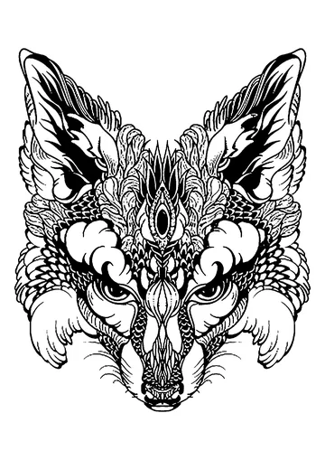 Fox coloring page