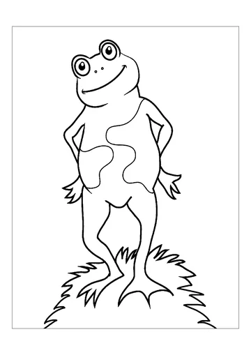 Cool frog coloring page