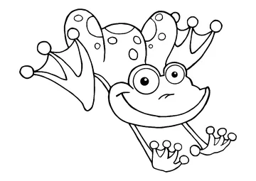 Incredible Frog Coloring, simple, coloring page