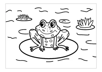 Cool frog coloring page
