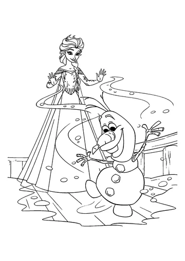 Beautiful Frozen coloring page