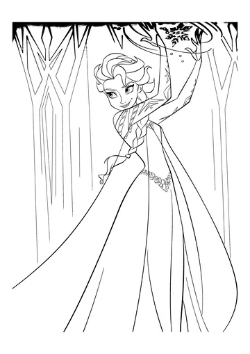 Frozen coloring page