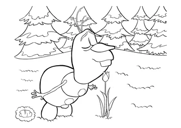 Frozen coloring page