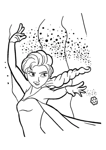 Funny Frozen coloring page