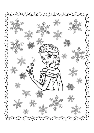 Simple Frozen coloring page