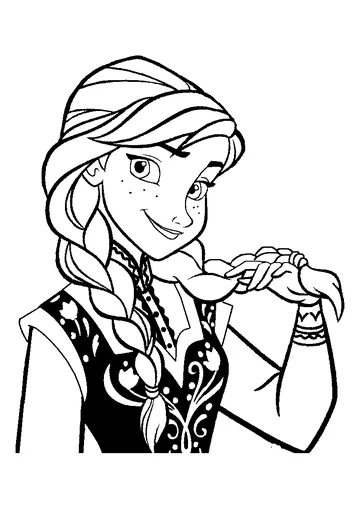 Frozen coloring page