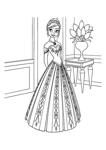 Frozen coloring page