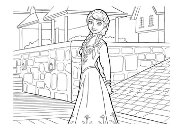 Simple Frozen coloring page