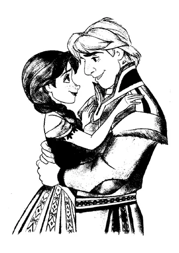 Frozen coloring page