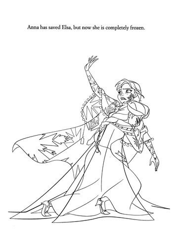 Frozen coloring page