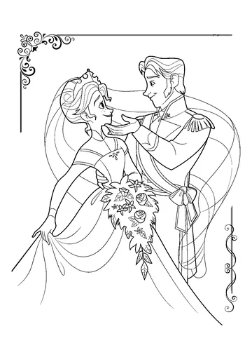 Beautiful Frozen coloring page