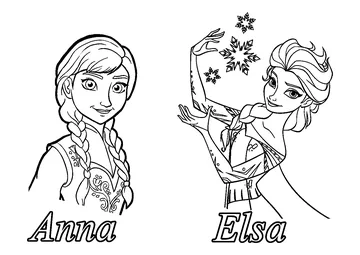 Frozen coloring page