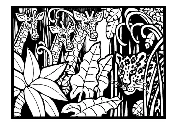 Beautiful Giraffes coloring page