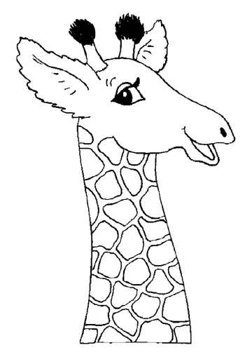 With its beautiful eye, this giraffe is a great coloring! coloring page