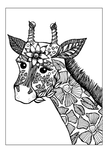 Full of flowers, we can say that it is a summer giraffe!