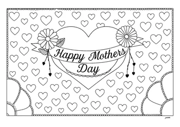 Fun Mother's Day coloring page