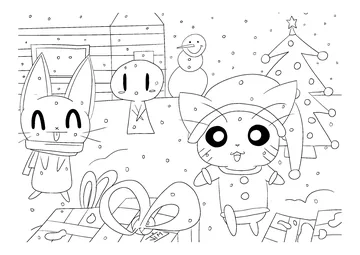 Incredible Kawaii coloring page