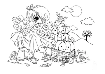 Pumpkin Princess coloring page