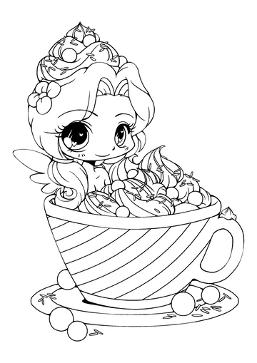 Swim in the marshmallow, nothing better! coloring page
