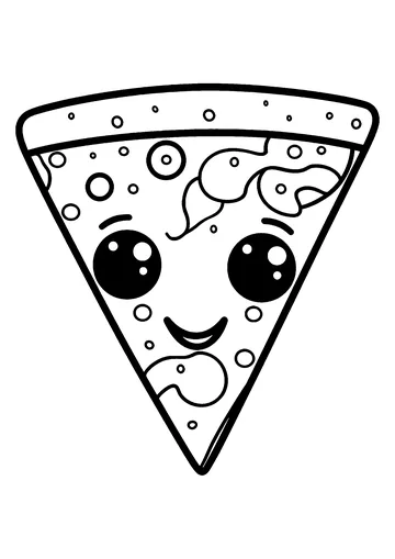 Pizza coloring page