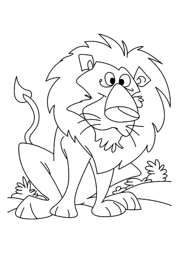 This lion looks a little lost. coloring page