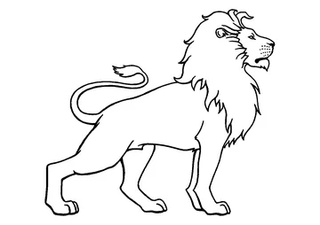 Lion in profile coloring page