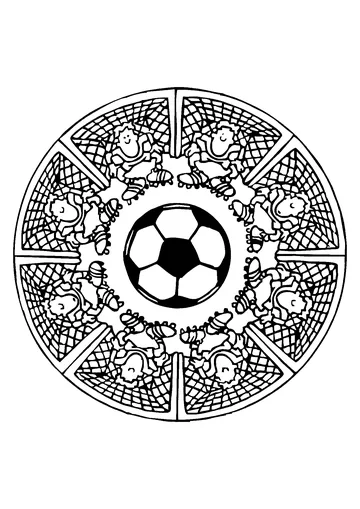 Soccer Mandala coloring page