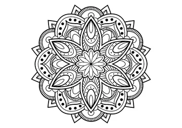Complex mandala from a free coloring book coloring page