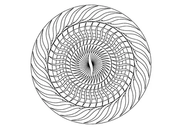 Geometric mandala - 5 coloring page