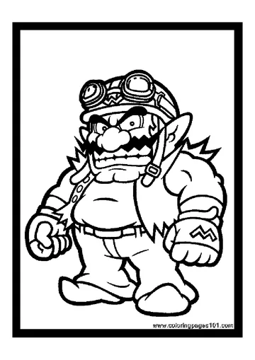 Easy free Mario Bros coloring page