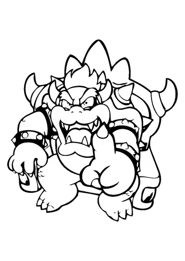 Simple Mario Bros coloring page