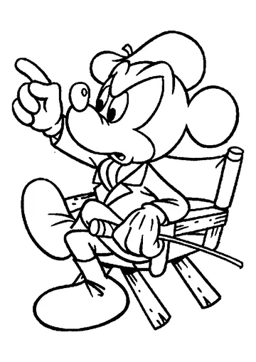 Mickey the director coloring page