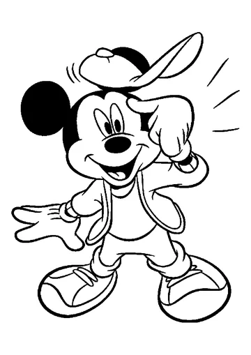 Mickey who has an idea! coloring page