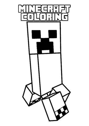 Fun Minecraft coloring page