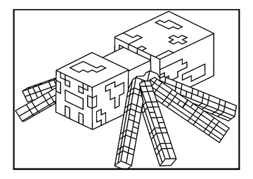 Minecraft drawing to download and print coloring page