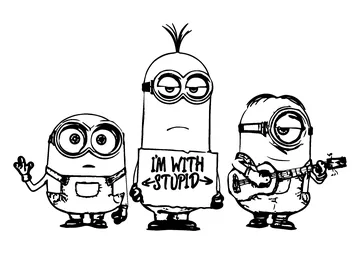Knowledge Minion coloring page