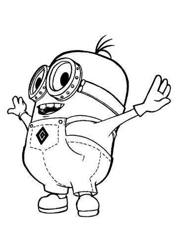 This minion is masterful! coloring page