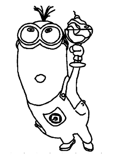 Image Minion to color coloring page