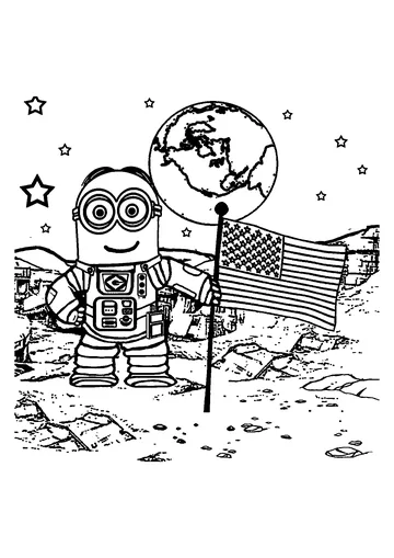 Fun Minions coloring page